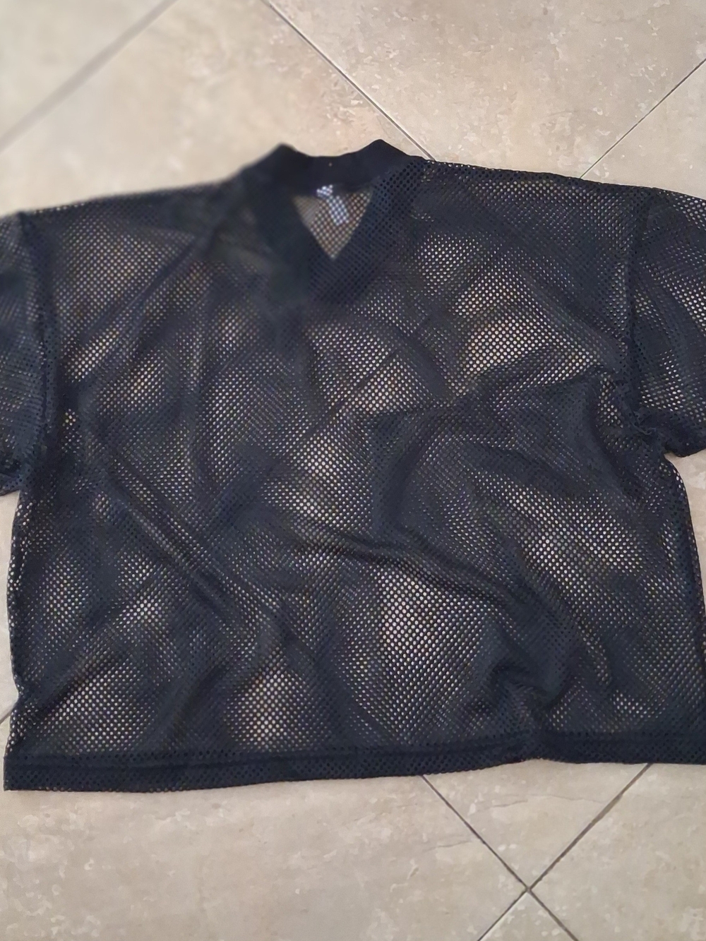 Los Angeles Apparel Black Mesh Short-Sleeve Jersey